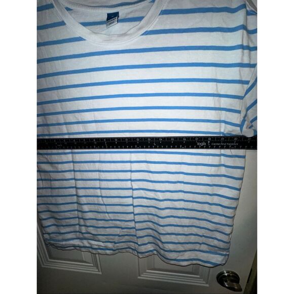 Old Navy EveryWear Crew-Neck Striped T-Shirt – Baby Blue & White, Women’s Size M - Picture 3 of 5